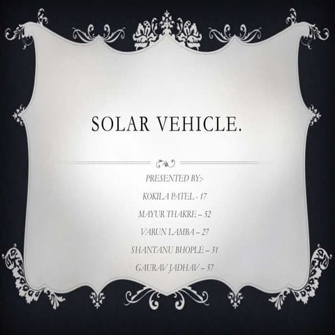 SOLAR VEHICA