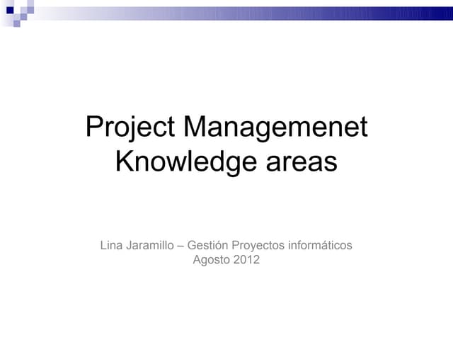Project managemenet knowledge areas