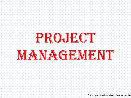 Project management