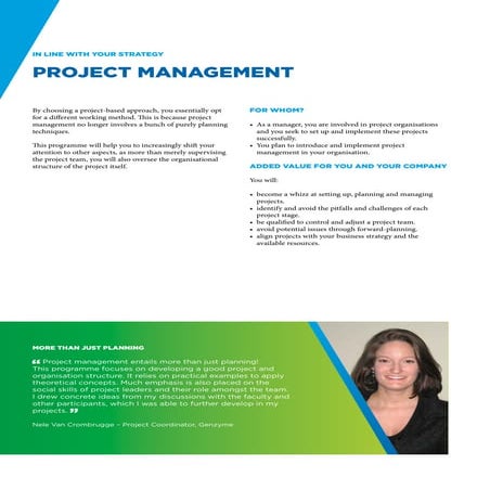 Brochure Project management, 