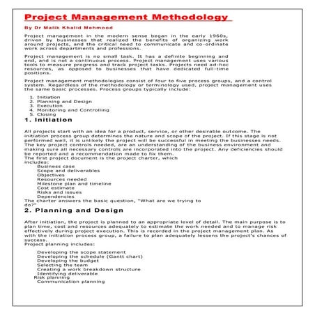 Project management