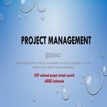 Project management