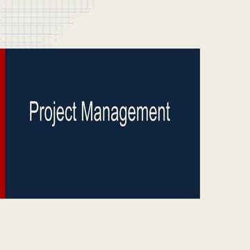A Short Workshop on Project Management