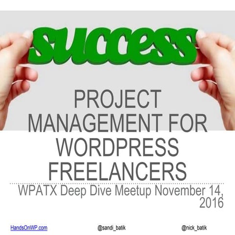 Project management for WordPress Freelancers