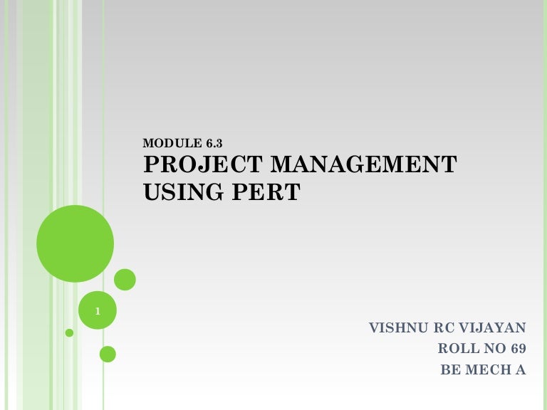 Project Planning Using Pert/cpm