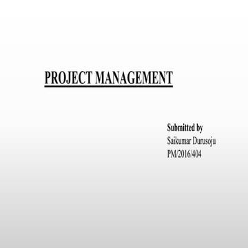 Project management