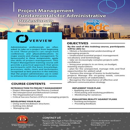 Project management Fundamentals for Administrative Professional