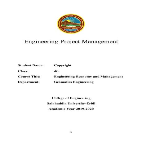 Engineering Project Management 