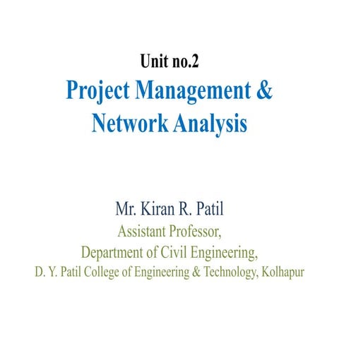 Project Management for civil Engineering