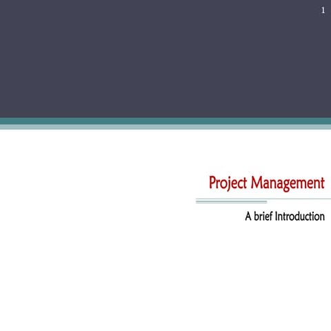Project management   a brief intro