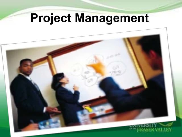 Project management and project life cycle