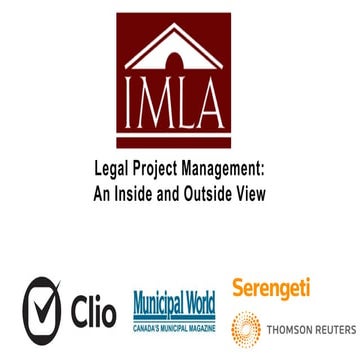 Project Management as Municipal Counsel - A Clio Webinar