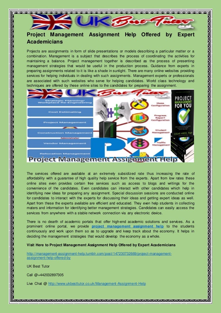 Project management assignment help