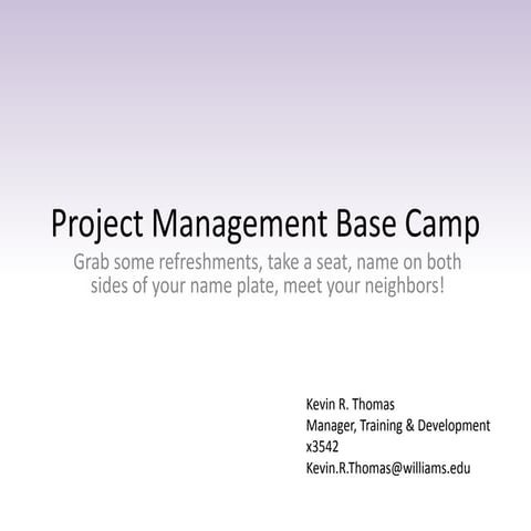 Project Management Base Camp