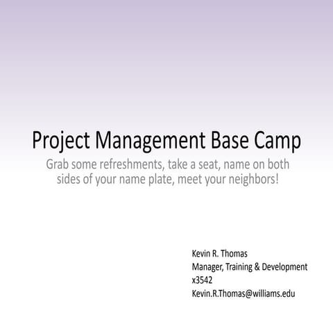 Project Management Base Camp