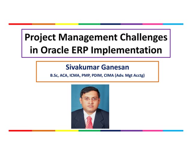 Project Management challenges in oracle EBS/ERP implementations