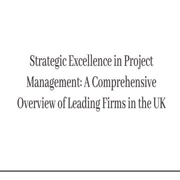 Premier Project Management Solutions in the UK | PDF