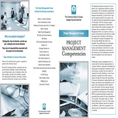 Project management competencies