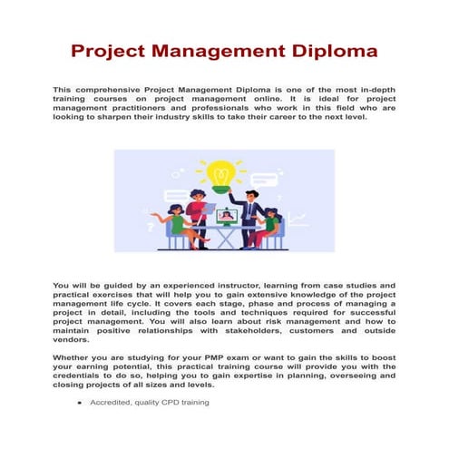 Project management diploma