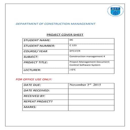 Project management document control software system | PDF
