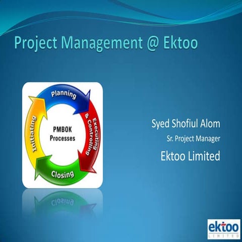 Project Management @ Ektoo