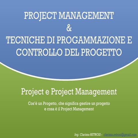 Project management elementi base
