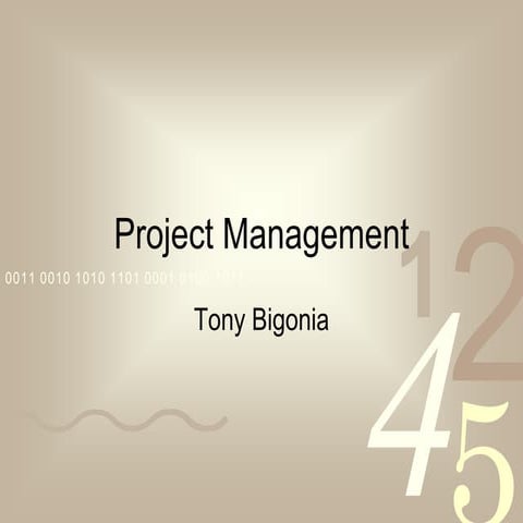 Project Management - Basic Concepts | PPT