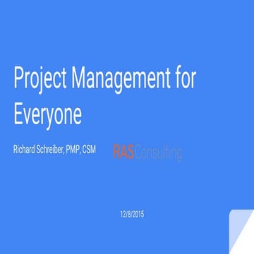Project management for everyone