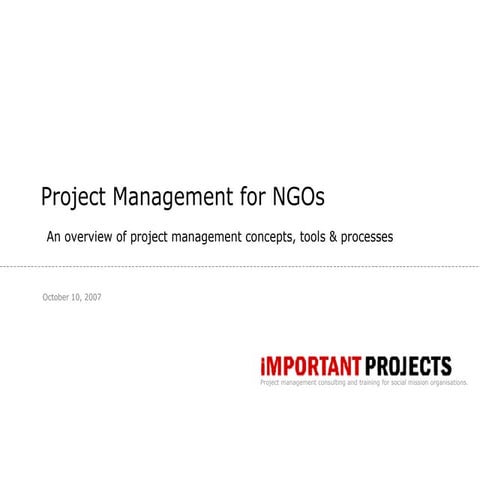 ProjectManagementforNGOs