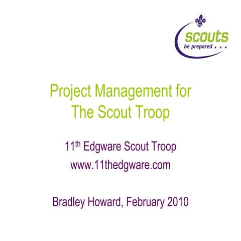 Project Management For Scouts