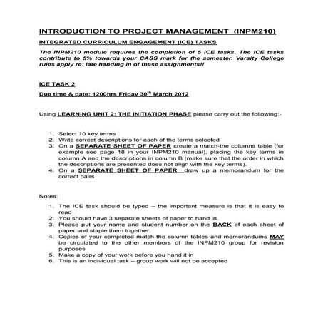 Project management ice task 2
