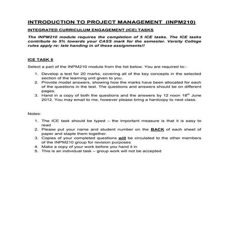 Project management ice task 5   revision
