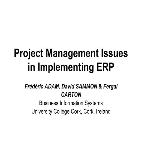 Project Management Issues in ERP IS 6006.ppt