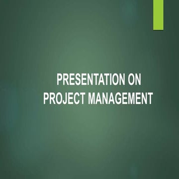 Project management presentation (power point)