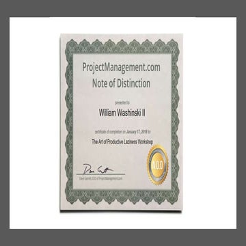 Project Management Notes of Distinction | PPTX