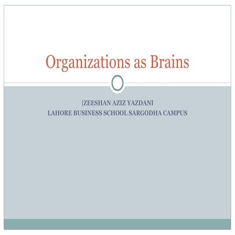 Project management organization works as a brain