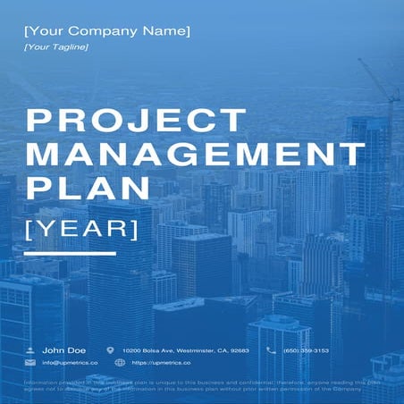 Project Management Plan Template | Upmetrics