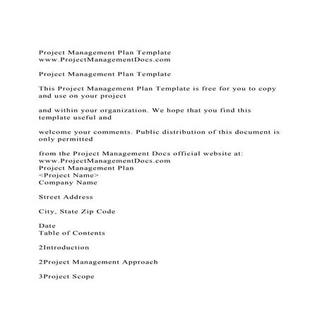 Project Management Plan Templatewww.ProjectManagementDocs.com.docx