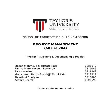 Project management Report - GROUP