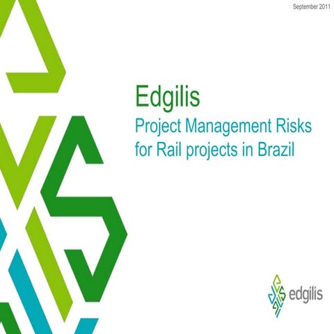 Project management risks for rail projects