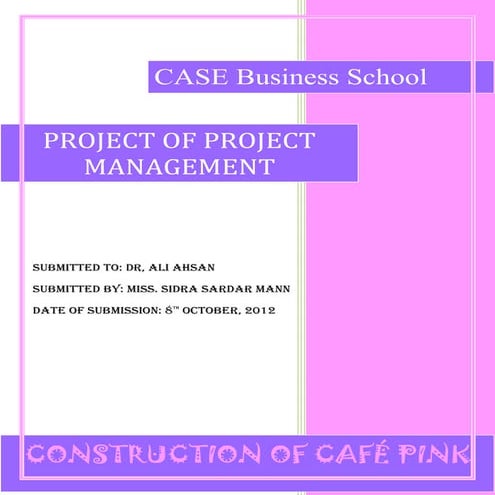 Cafe construction project report