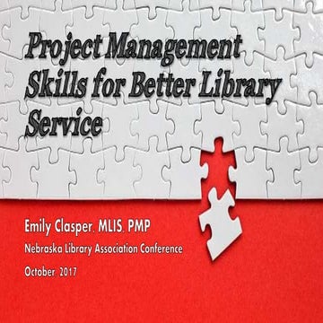 Project Management Skills for Better Library Service