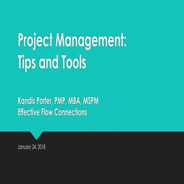 NCET Biz Bite | Project Management Tips and Tools | January 2018
