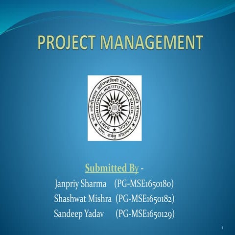 Role Profile for Project Manager | DOC