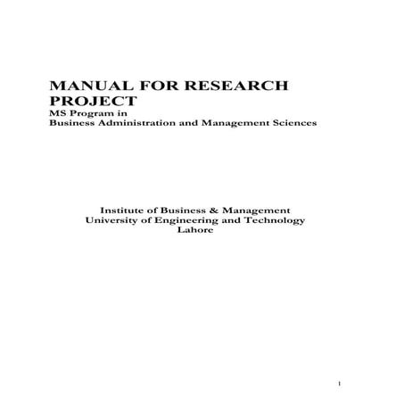 Project manual