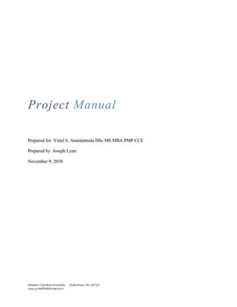 Project Manual