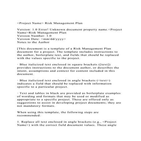 CDC Risk Mgmt Template | DOCX