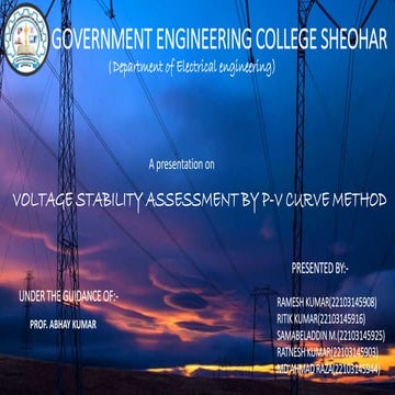 Power system voltage stability | PPTX
