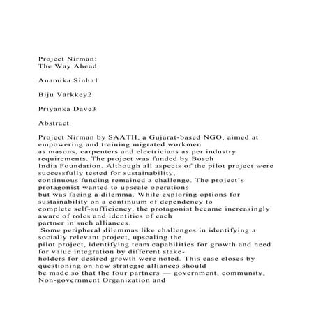 Project Nirman  The Way AheadAnamika Sinha1Biju Var.docx