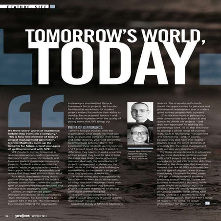 Enactus and project management - APM Project Article